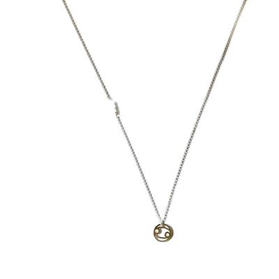 Chain necklace - Zodiac Cancer (silver + French)