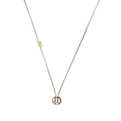 Chain necklace - Zodiac Leo (silver + French)