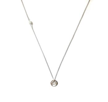 Collier chaîne - Zodiaque Balance (argent + Français) 1