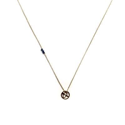 Chain necklace - Zodiac Sagittarius (gold plated silver + English)