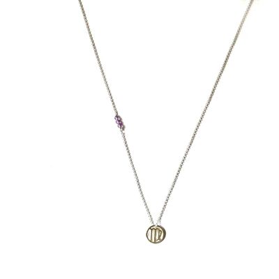 Chain necklace - Zodiac Virgo (silver + French)