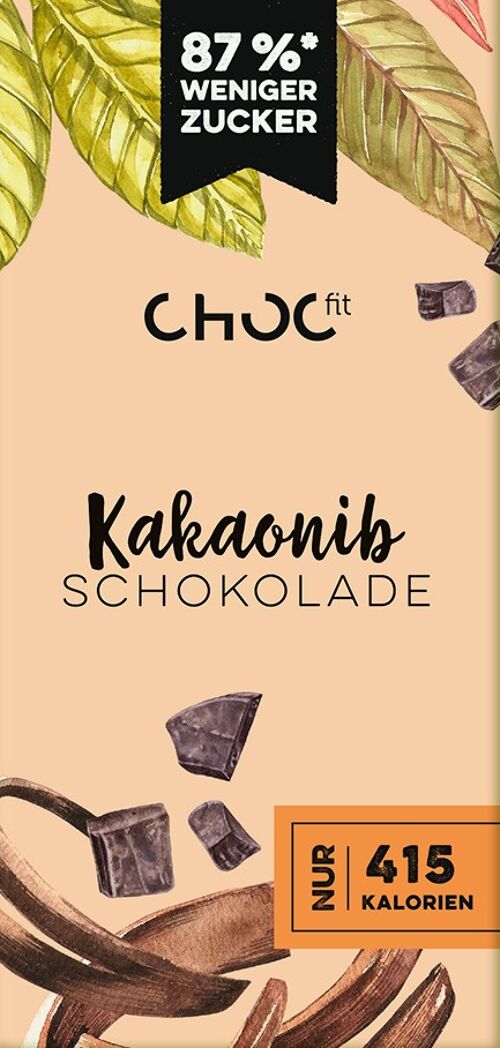 Zuckerzusatzfreie Kakaonib-Schokolade 100 g