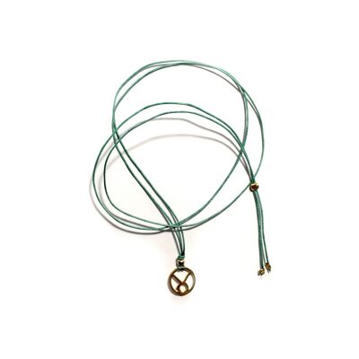 Thread necklace - Zodiac Taurus (silver + English)