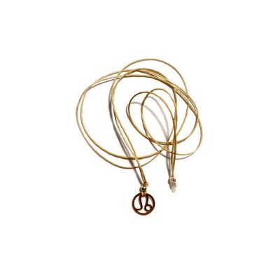 Thread necklace - Zodiac Leo (gold plated silver + English)