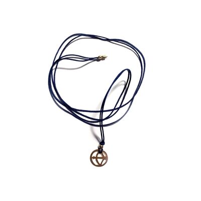 Thread necklace - Zodiac Sagittarius (gold plated silver + Spanish)