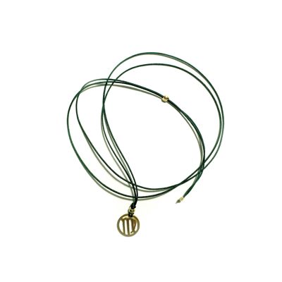 Thread necklace - Zodiac Virgo (gold plated silver + English)