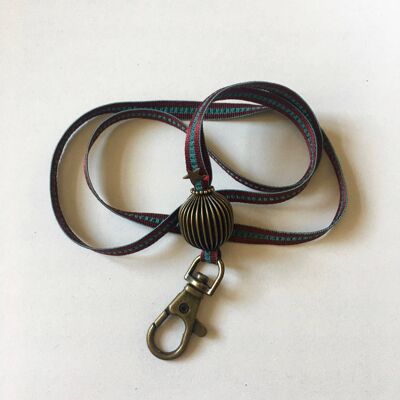 Key ring - long elastic ribbon - London
