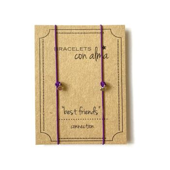 Best Friends Connection Pack Bracelets Coeur (Plaqué Argent) 4