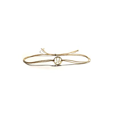 Bracelet - Zodiac Leo (gold-plated silver + English)