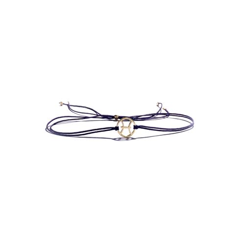 Pulsera - Zodíaco Piscis (plata con baño oro + Español)