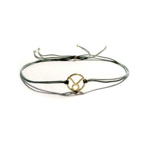 Pulsera - Zodíaco Tauro (plata con baño oro + English)