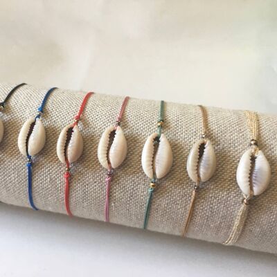 Natural shell bracelet (Silver with gold bath + Spanish)