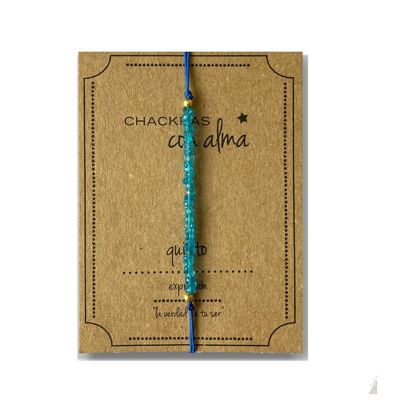 Bracelet Cinquième Chakra - Communication (Argent + Français)