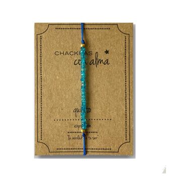 Bracelet Cinquième Chakra - Communication (Argent + Français) 1