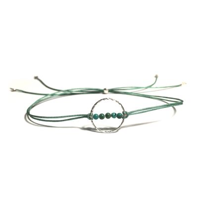 Turquoise Wheel Bracelet (Silver + French)