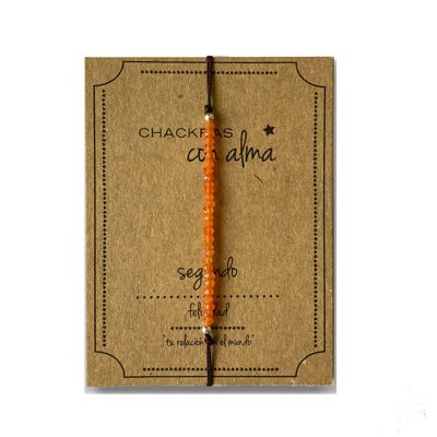 Bracelet Second Chakra - Bonheur (Argent + Français)