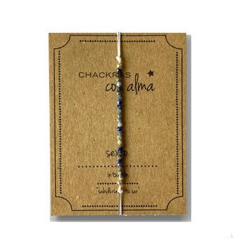 Bracelet Sixième Chakra - Intuition (Argent + Anglais) 1