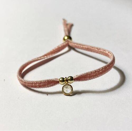 Pulsera terciopelo - Piedraluna (Francés)