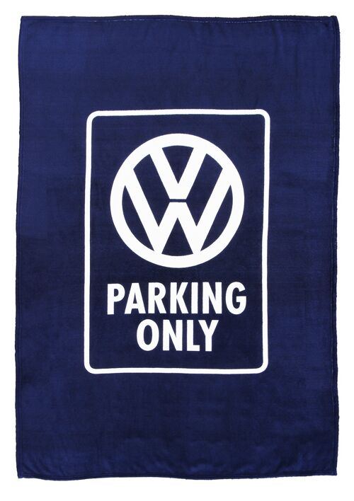 VOLKSWAGEN BUS VW Parking Only Couverture en laine polaire 150x200cm - bleu
