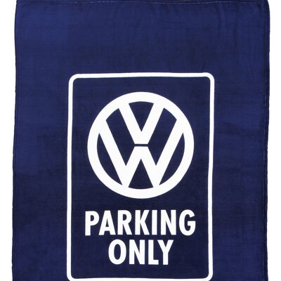 VOLKSWAGEN BUS VW Parking Only Coperta in pile 150x200cm - blu
