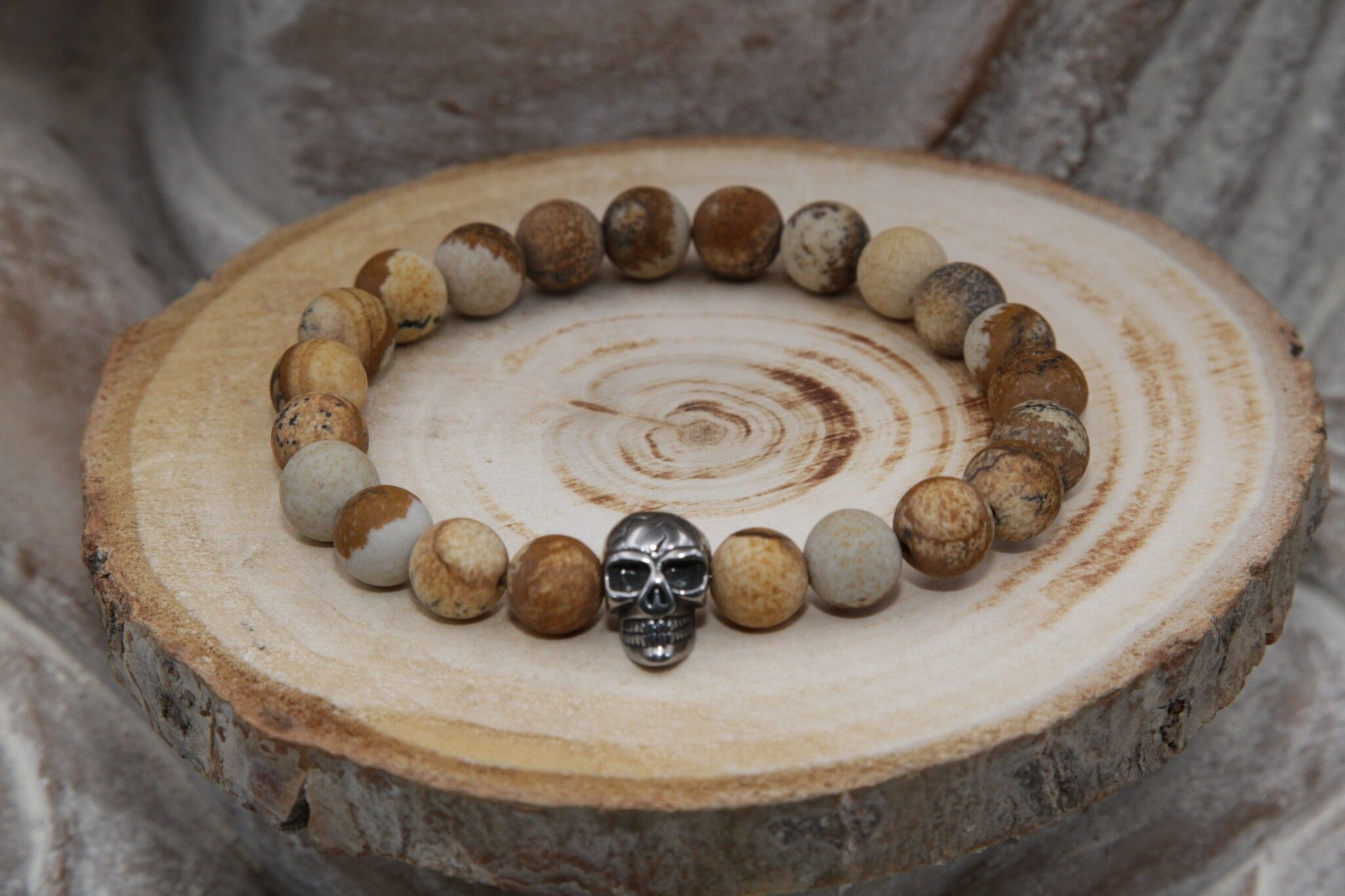 JASPE Landscape matte bracelet 8mm