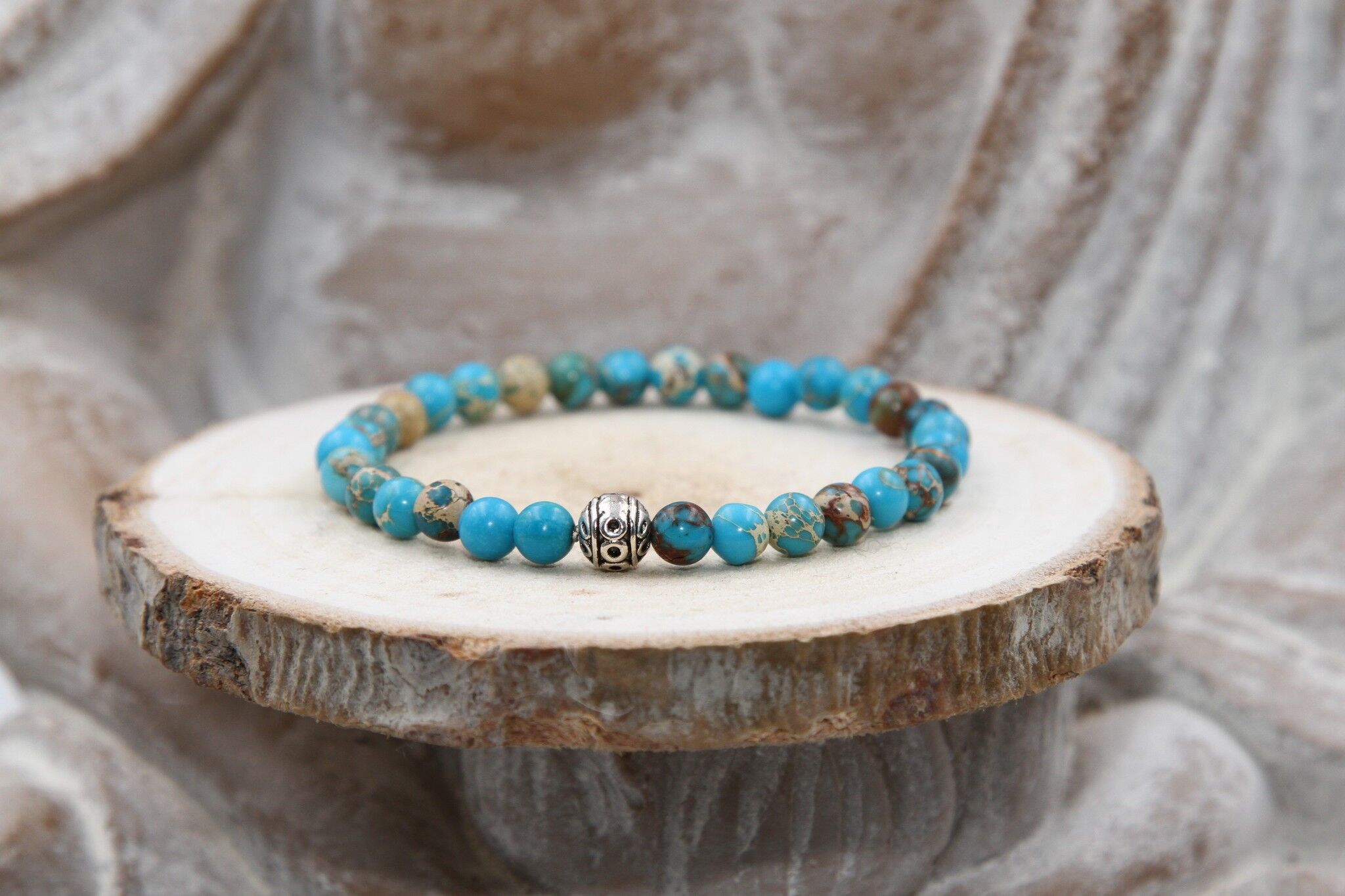 JASPER TURQUOISE bracelet 6mm