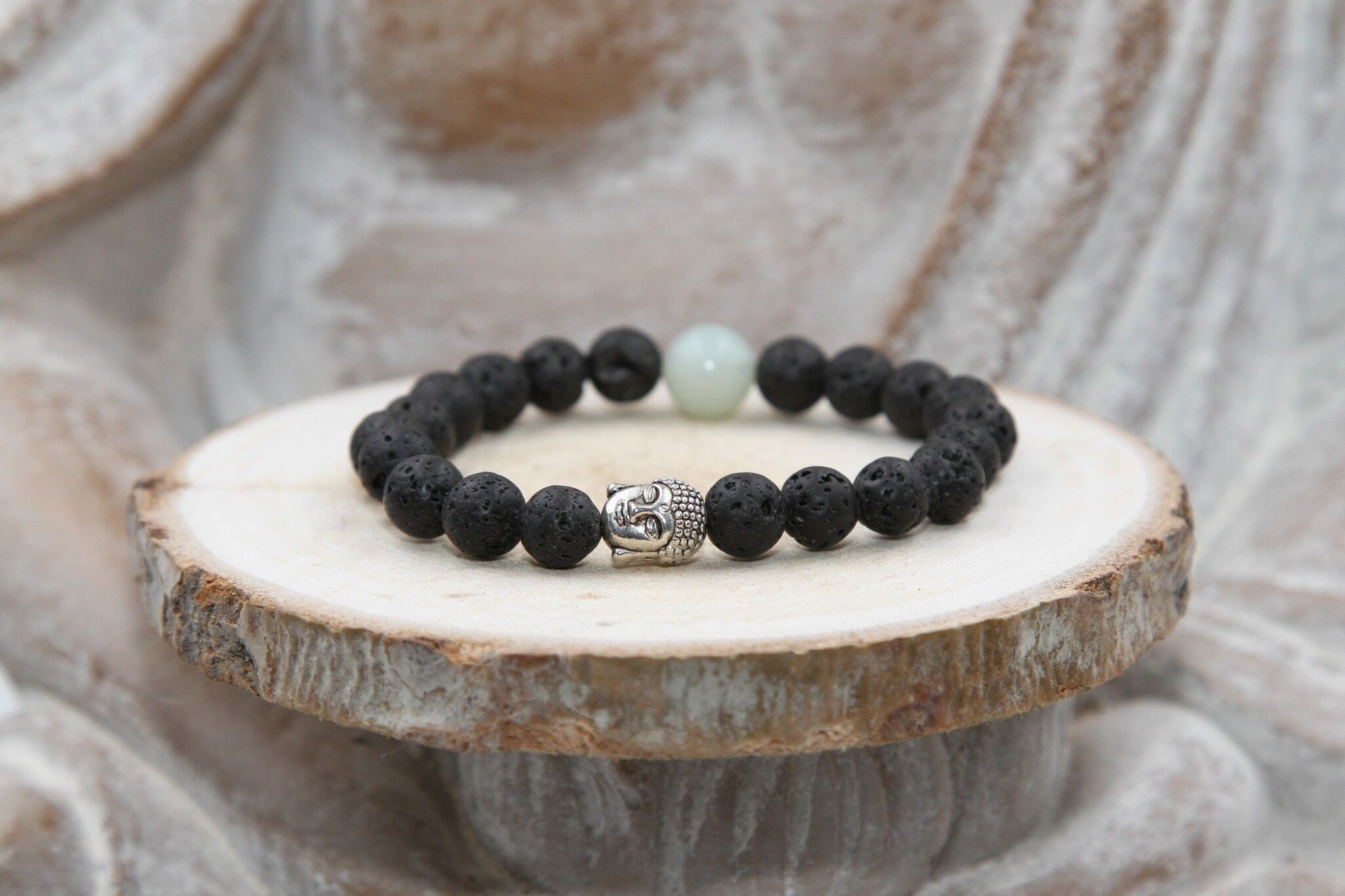 CHILD LAVA 8mm & AMAZONITE 10mm bracelet