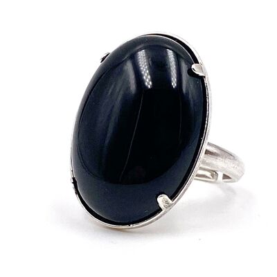 Black ONYX ring Onyx ring 18 x 13