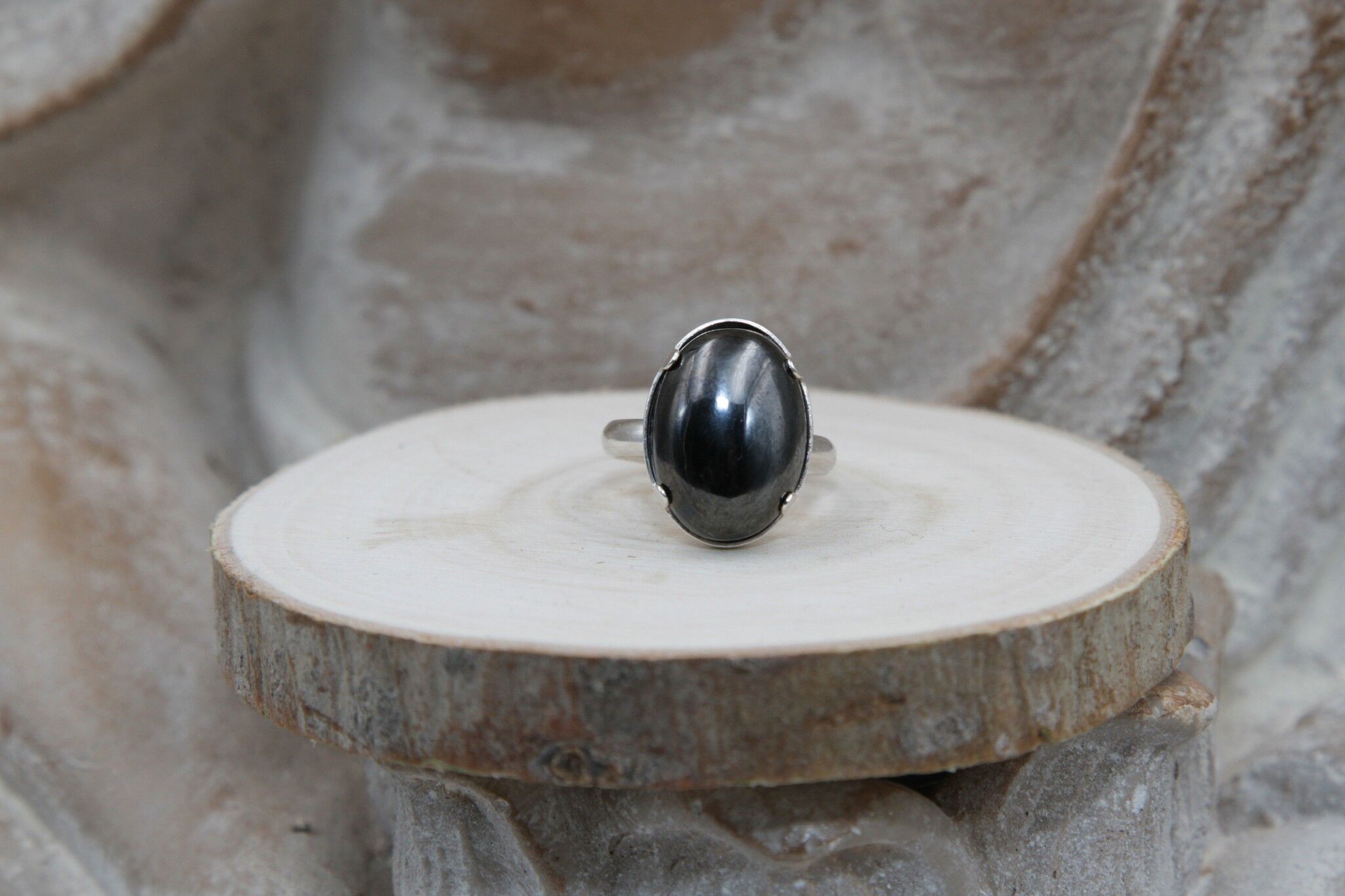 EMATITE Anello in Argento Misura 56-60