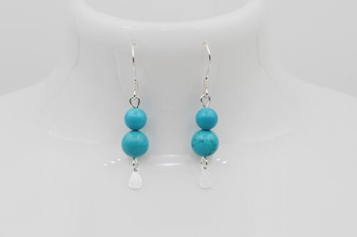 Boucles d'oreilles pierre Magnesite Turquoise