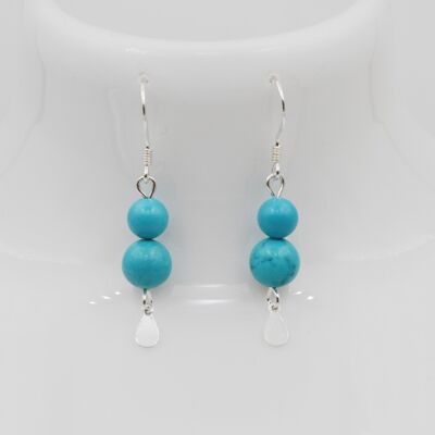 Turquoise Magnesite stone earrings