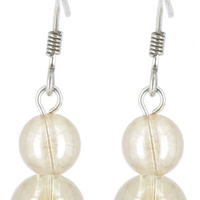 Boucles d'oreilles Double boules Modèle sans goutte au bout