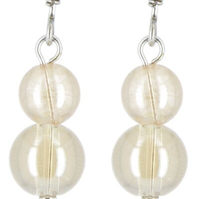 Double ball earrings Model without drop at the end