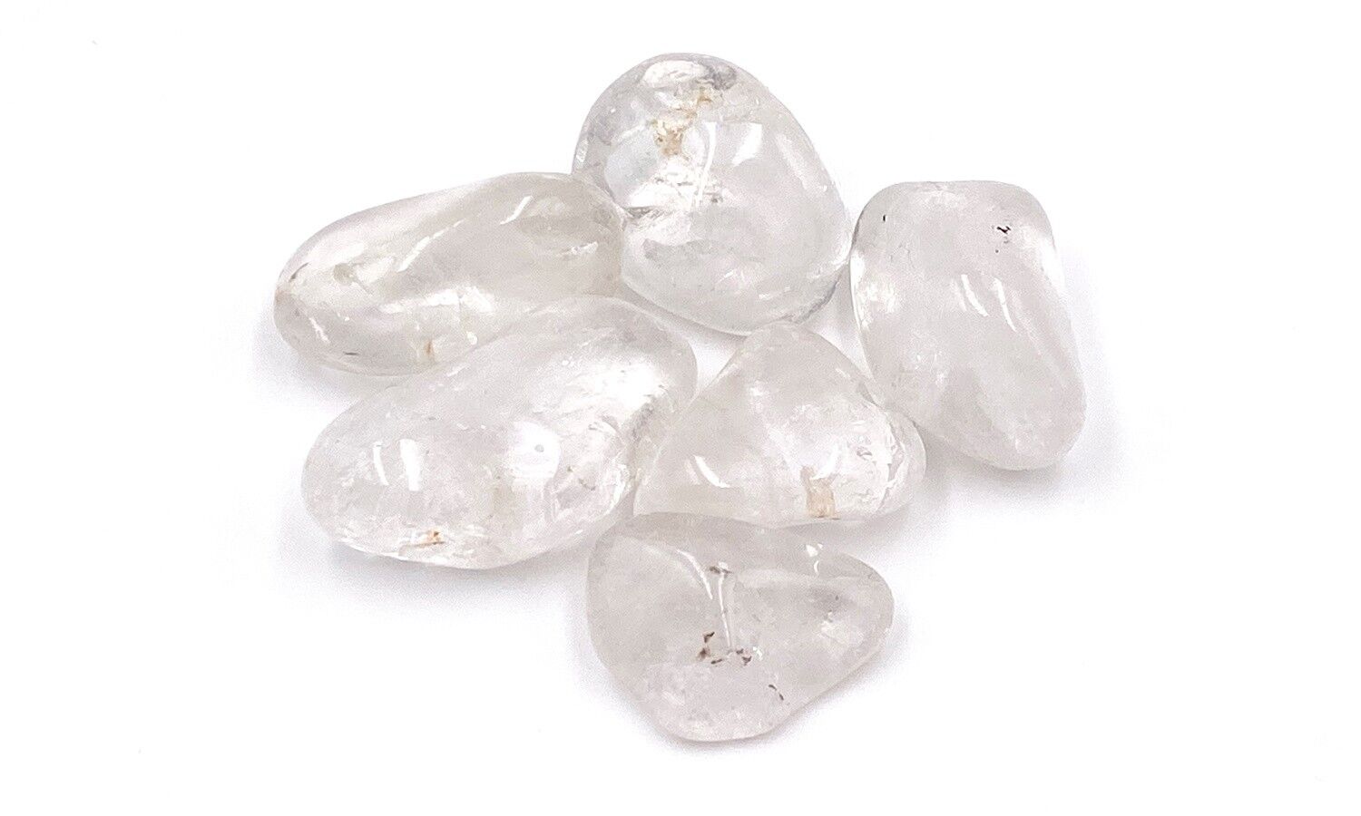 Pietra burattata di cristallo di rocca da 1 a 2 cm