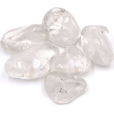 Rock crystal tumbled stone between 1 and 2 cm