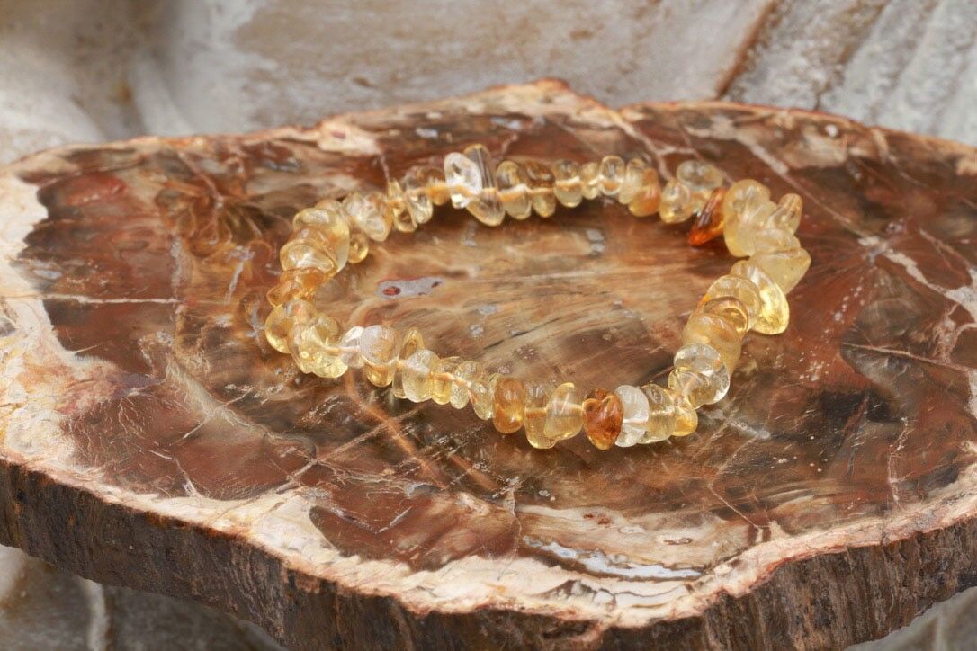 Bracciale con chip di citrino