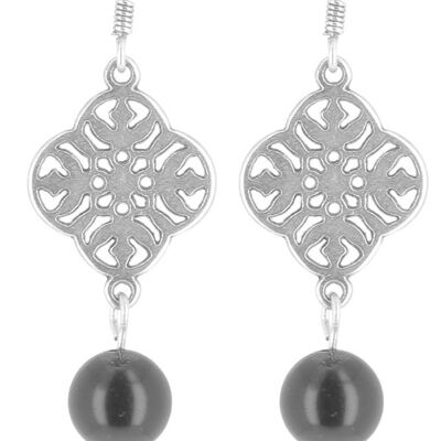 Diamond earrings Diamond earrings - 925 silver hooks