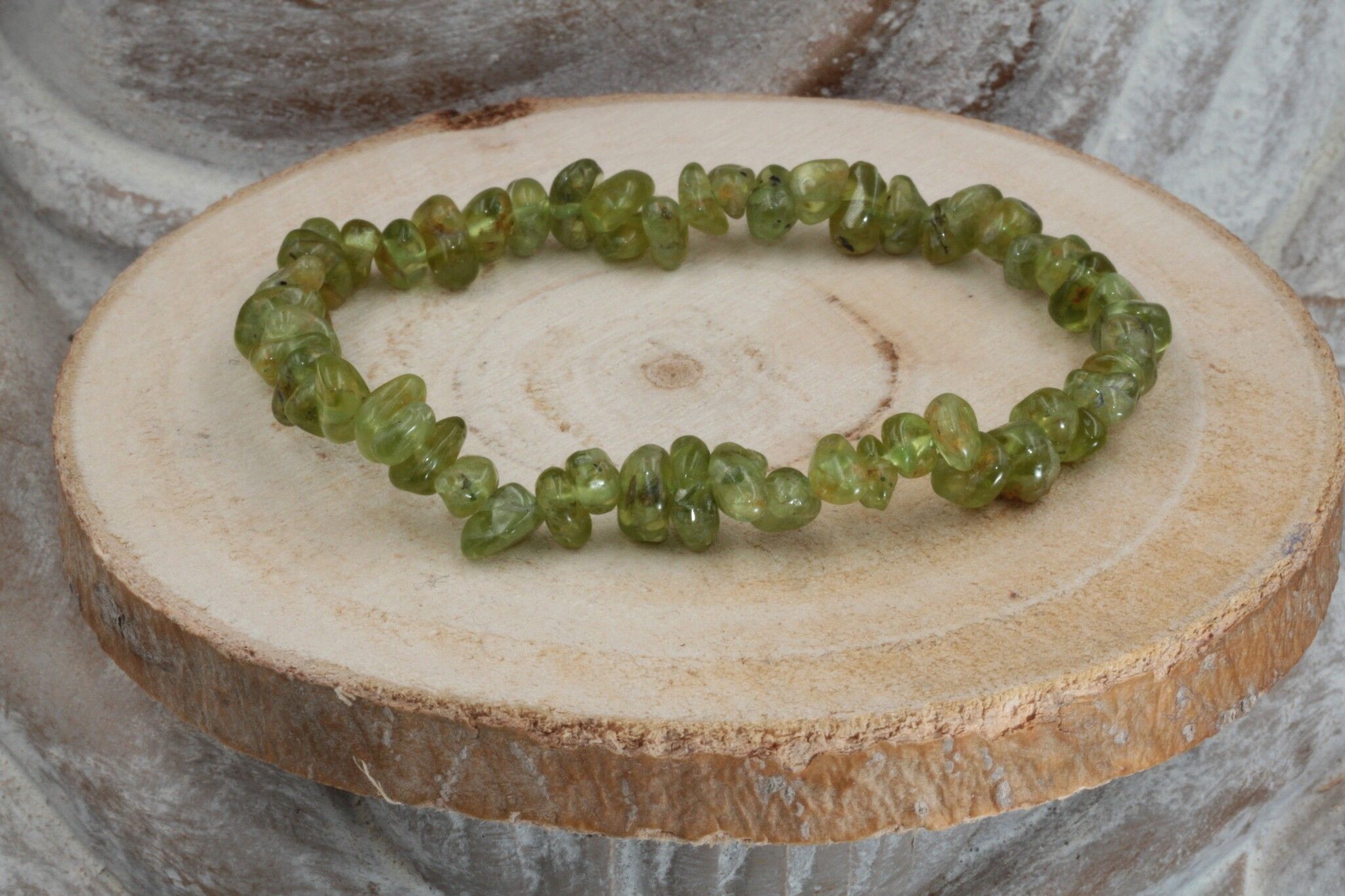 Peridot Chip Bracelet