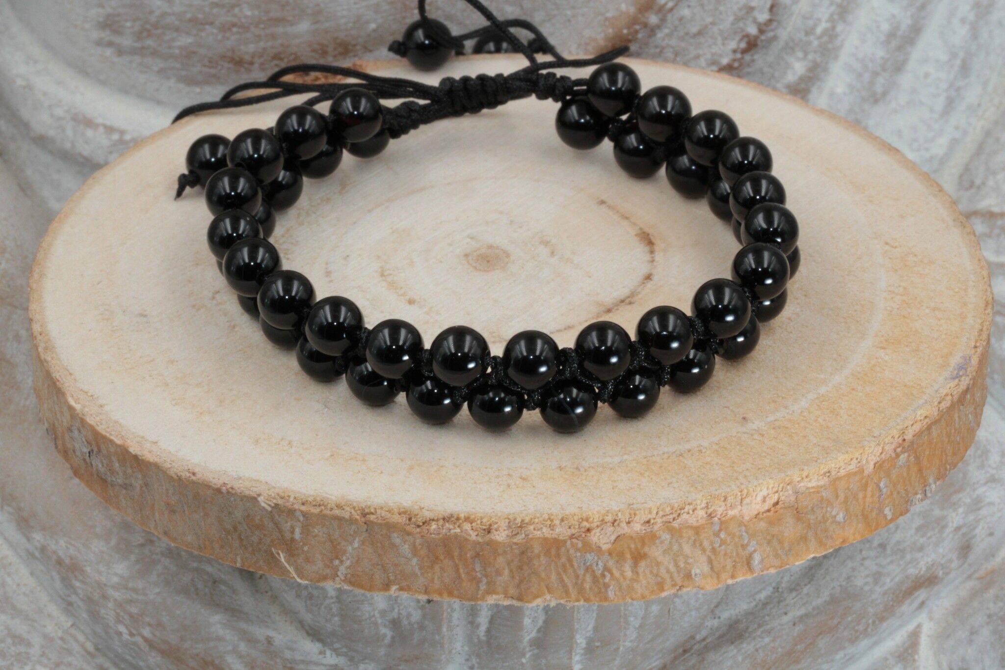 Woven Onyx Bracelet 6 mm