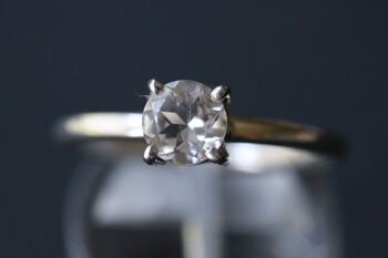 Bague cristal de roche taillée Taille 53 2