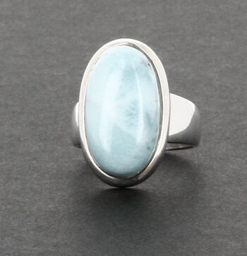 Bague "Larimar" Ovale Dimension 2 cm X 1,1 cm - EU54 1