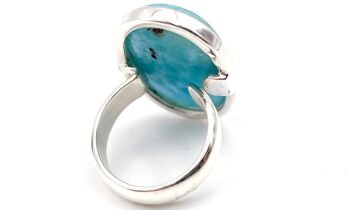 Bague "Larimar" Ovale Dimension 2 cm X 1,1 cm - EU54 2