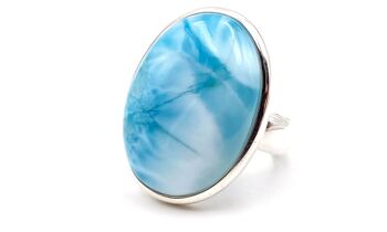 Bague "Larimar" Ovale Dimension 2 cm X 1,1 cm - EU54 3