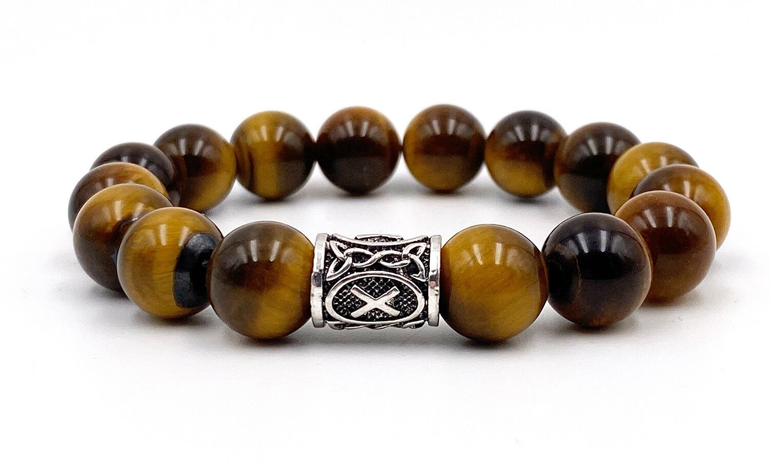 Bracciale "PROTEZIONE" occhio di tigre Bracciale Tiger Eye 10 mm