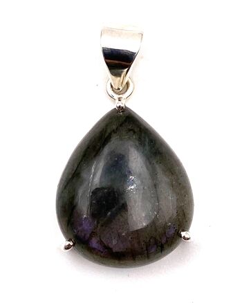 Pendentif Labradorite Goutte violet N°1 1