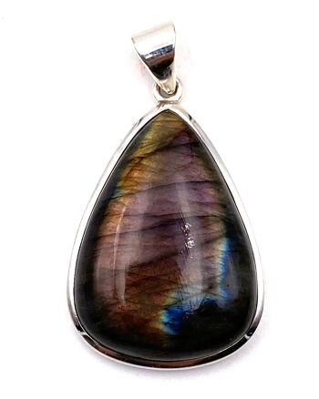 Pendentif Labradorite Goutte violet N°1 2