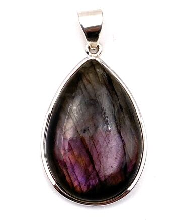 Pendentif Labradorite Goutte violet N°1 3