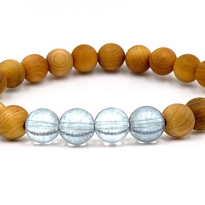 Bracelet Aura diffuseur Quartz aura gris