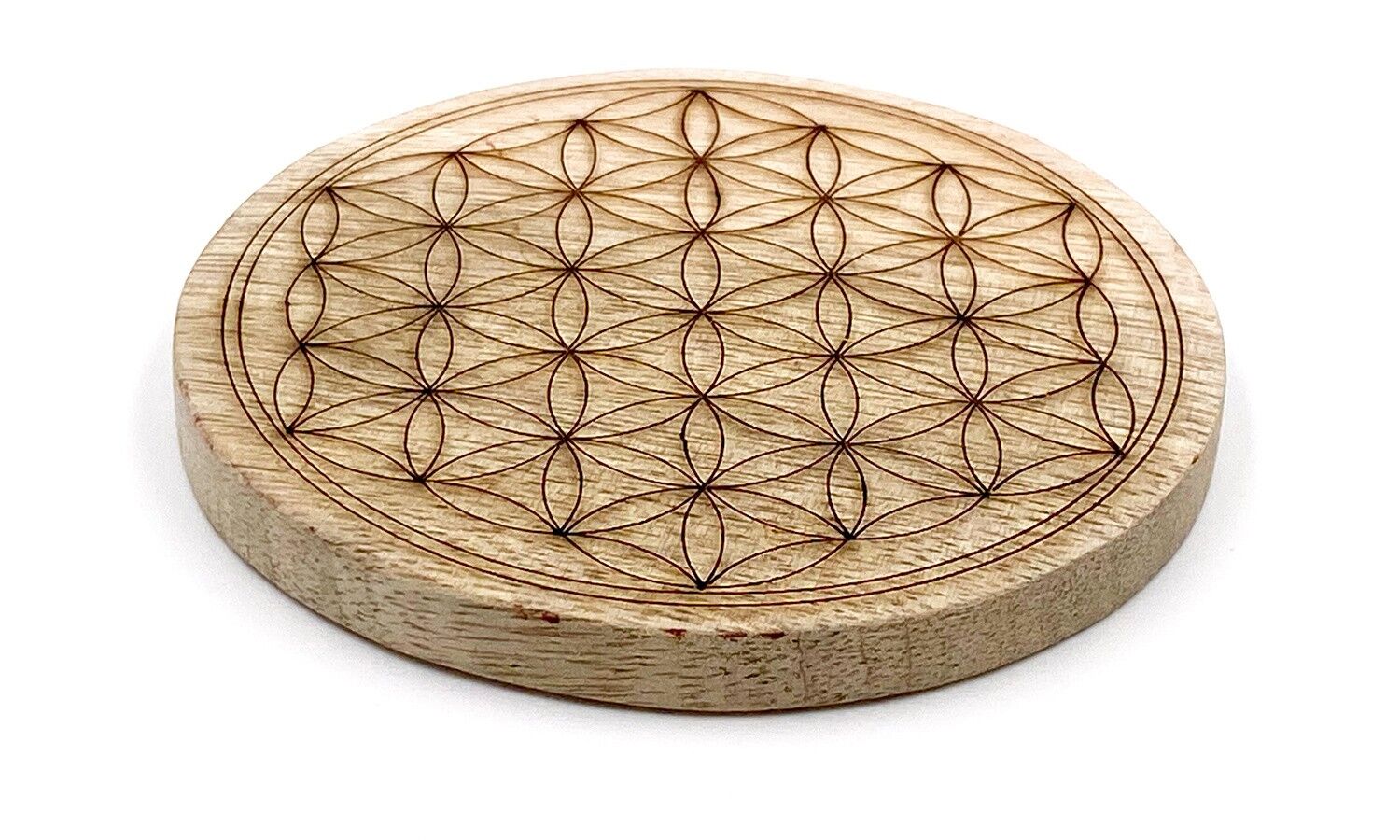 Sottobicchiere in legno Fiore della vita