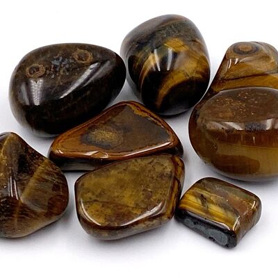 Tiger Eye Tumbled Stone Size B: between 2-3cm